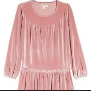 Tucker + Tate Kids Blush Velvet Long Sleeve Dress size 7